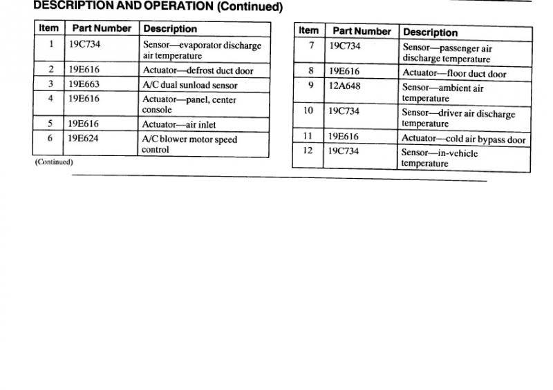 evaporator discharge air temperature sensor