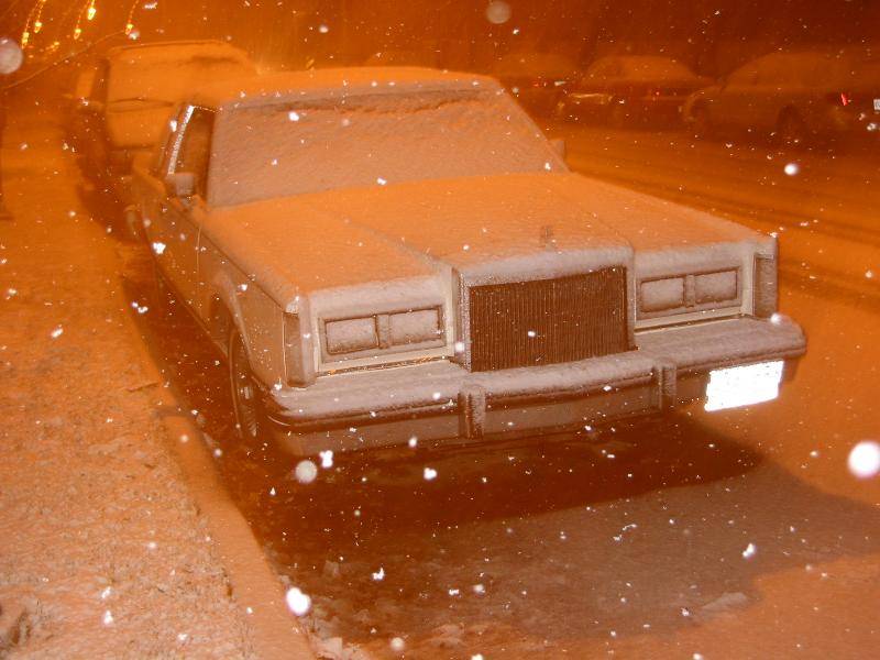 Snowing on my Town Coupe.jpg