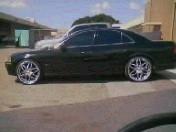 2000 LINCOLN LS V8 22'S ON THIS BLACK STALLION